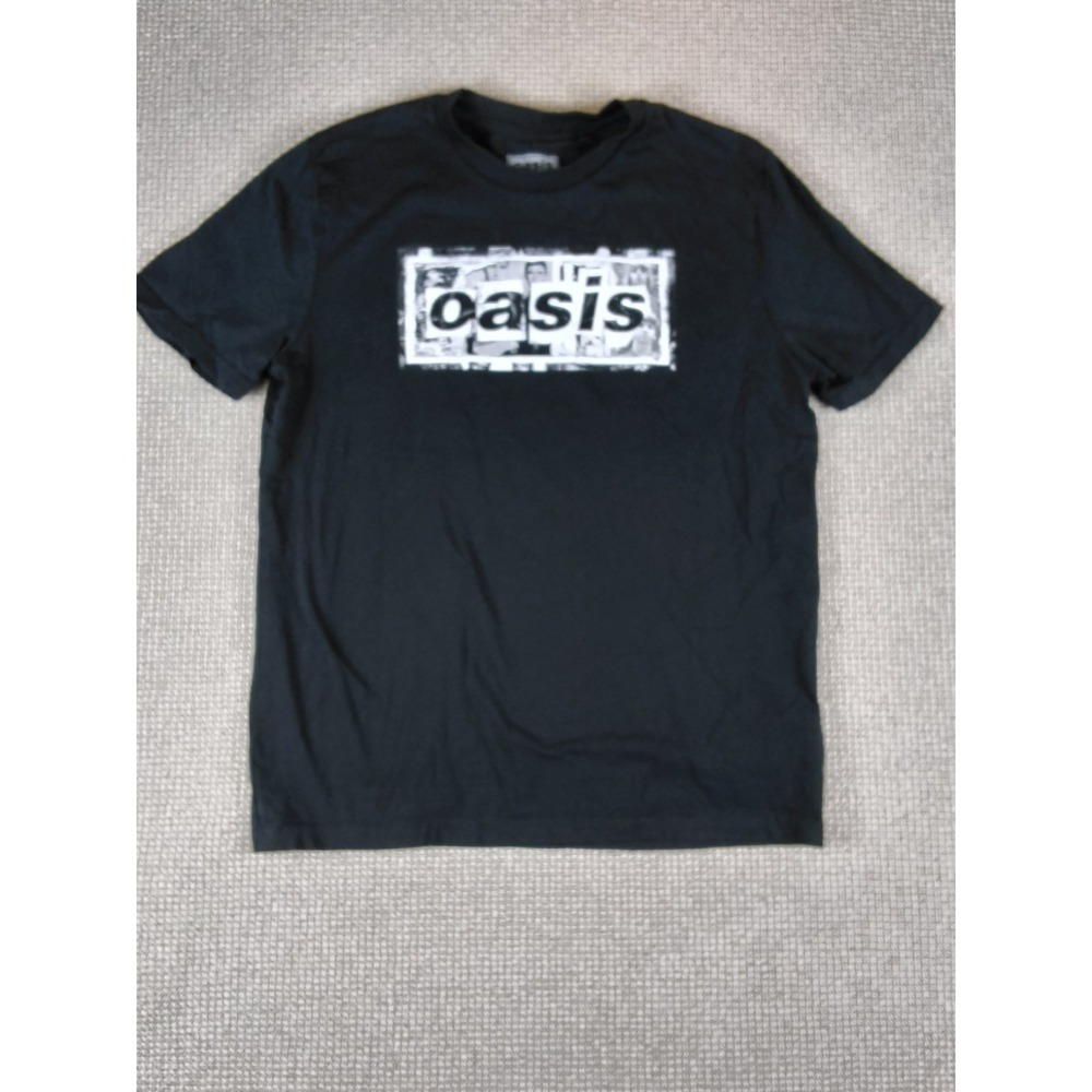 Oasis Collage Live 25 World Tour T-Shirt Black Official Reunion Concert Merch